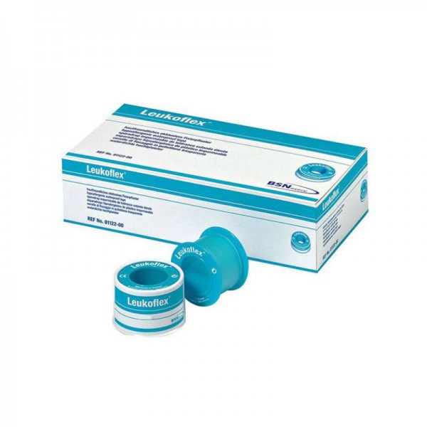 Leukoflex plastic tape 1.25 cm x 5 m (Box of 24 units)